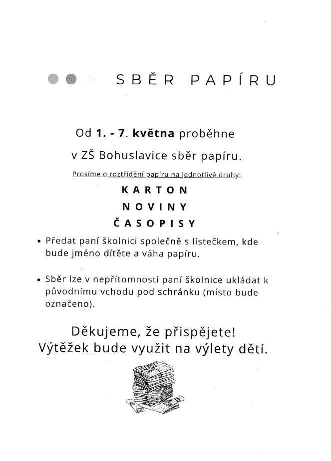 sběr papíru