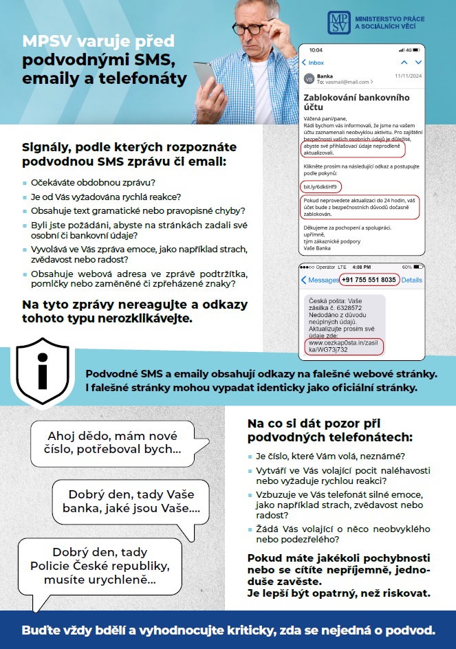 varování před podvodnými sms